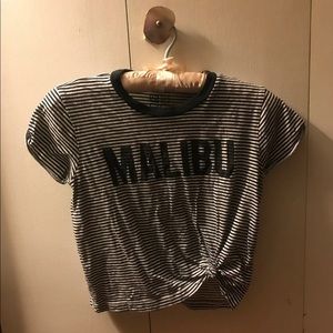 Nollie PacSun Malibu striped Crop XS